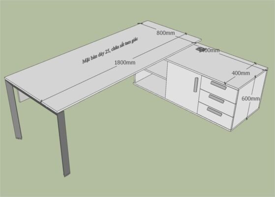 Thiết kế bàn làm việc theo yêu cầu